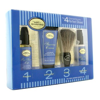 Starter Kit - Lavender: Pre Shave Oil + Shaving Creme + Brush + Bálsamo pós barba