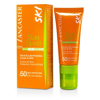 Protetor Solar Sun Sport Ski Wind & Cold Protection Cream & Stick SPF 50 (Rosto & Lábios)