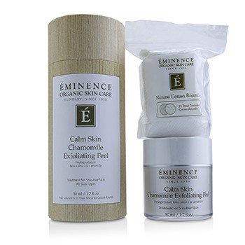 Eminence Peeling esfoliante de camomila Calm Skin (com 35 rodadas de algodão de textura dupla)