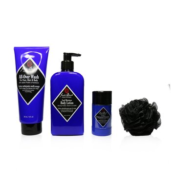 Clean & Cool Body Basic Set: All Over Wash 295ml + Pit Boss Deodorant 78g + Cool Moisture Body Lotion 473ml + Netted Sponge