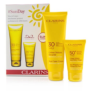 SunDay Set: Sun Care Cream High Protection SPF30 125ml + Sun Wrinkle Control Cream Very High Protection For Face SPF 50+ 30ml
