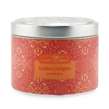 100% Beeswax Tin Candle - Golden Delights