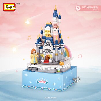 LOZ Creator - Princess Castle Rotating Music Box Building Bricks Set