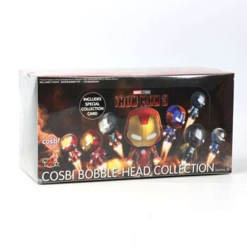 Brinquedos quentes Iron Man 3 - Iron Man Cosbi Bobble-Head Collection (Series 3) (Case of 8 Blind Boxes)