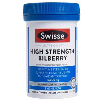 suíço High Strength Blueberry Eye Care 15000mg - 30 Capsules
