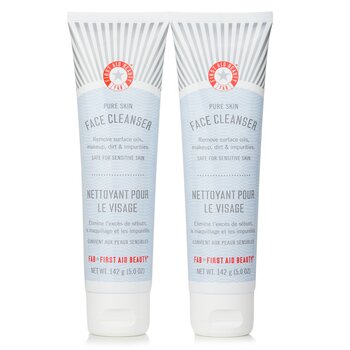 First Aid Beauty Pure Skin Face Cleanser Duo Pack (For Sensitive Skin)