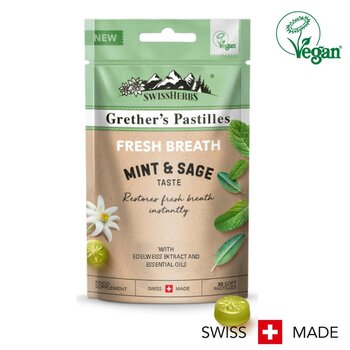 DE GRETHER Swissherbs Mint & Sage Fresh Breath Sugarfree