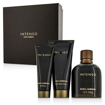 Dolce & Gabbana Intenso Coffret: Eau De Parfum Spray 125ml/4.2oz + After  Shave Balm 75ml/2.5oz + Shower Gel 50ml/1.6oz 3pcs