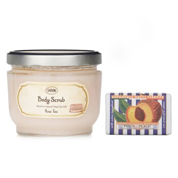 Sabão Sabon Body Scrub - Rose Tea & Nesti Dante Le Deliziose Natural Soap - Peach