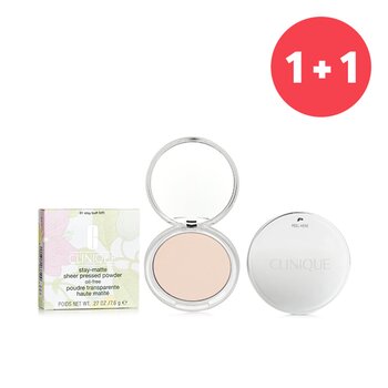 Clinique ?1+1 Set?Stay Matte Powder Oil Free - No. 01 Stay Buff