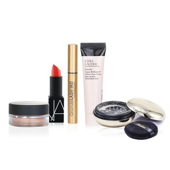 Estée Lauder Estee Lauder Watery Glow Primer (Miniature) 15ml + NARS Lipstick 3.5g + Guerlain Les Voilettes Powder 20g + Grande Cosmetics (GrandeLash) Lash Enhancing Serum 2g + BareMinerals Concealer or Eyeshadow Base 2g