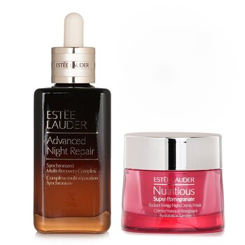 Estée Lauder Estee Lauder Nutritious Super-Pomegranate Radiant Energy Night Creme/ Mask + Advanced Night Repair Synchronized Multi-Recovery Complex