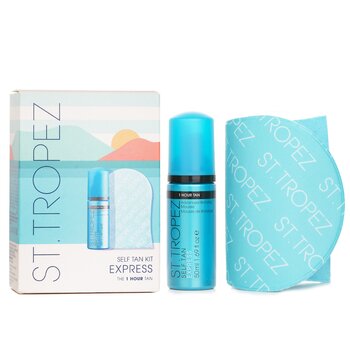 St. Tropez Self Tan Express Mini Kit: Tinted Tanning Mousse 50ml + Application Mitt